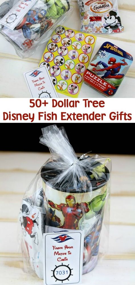 Homemade Fish Extender Gifts, Gosh Extender Ideas, Disney Notebook Cover Ideas, Fish Extenders Gift Ideas, Disney Fe Gifts, Marvel Fish Extender, Disney Fish Extender Gift Ideas For Adults, Disney Cruise Fe Gift Ideas, Fe Gifts Disney Cruise