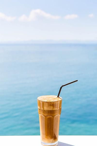 Ola Kala Frappe Greek, Frappe Coffee, Greek Coffee, Ancient Athens, Artisan Decor, Summer Coffee, Photography Shop, Sea Wall Art, Coffee Print