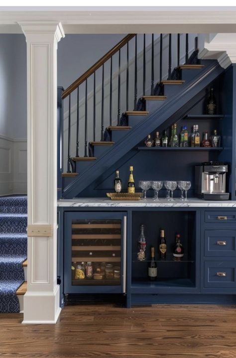 Closed Staircase, Bar Under Stairs, Kitchen Under Stairs, Under Stairs Wine Cellar, تحت الدرج, Ski House Decor, Small Basement Remodel, Stairs In Kitchen, Jade Design