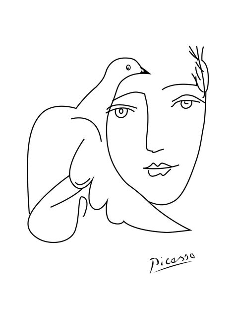 Picasso Line Art, Picasso Poster, Picasso Inspired, Picasso Drawing, Face Line Art, Line Art Woman, Woman Artwork, Face Lines, Set Of 3 Prints