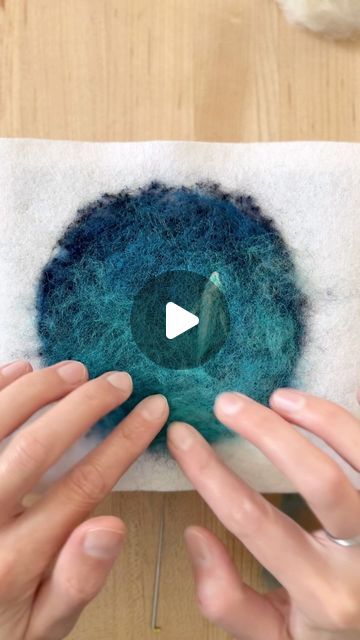 Erin Gardner on Instagram: "Layers upon layers.. I find this constant shifting around of color and light to be the most natural way for me to create water with wool💙

#needlefeltingprocess #processvideo #feltedwater #ocean #whale #aerialview #oceanscape #wip #fiberart #needlefelting" Cracked Mud Felting, Needle Felting Pictures, 2d Felting, Wet Felting Tutorial, Felt Painting, Ocean Whale, Color And Light, Wool Needle Felting, Felt Pictures