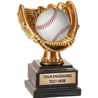 Baseball Trophy, Ball Sculpture, Awards Trophy, Base Ball, Sports Gloves, Sports Balls, Baseball Glove, Baseball Games, Baseball Mom