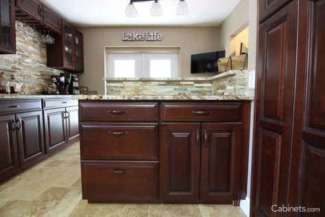 Jupiter Cherry Java Coffee Glaze New Kitchen Cabinets, Helpful Tips, New Kitchen, Java, Kitchen Remodel, The Process, Glaze, Kitchen Cabinets, The Selection