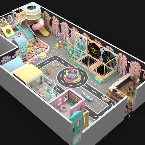 Indoor Playground 
#GOMENG Indoor Playground Floor Plan, Toy Shop Interior Design, Playground Design Indoor, Playground Floor Plan, Princess Playroom, Rich Dubai, Mini Playground, Playground Inspiration, Diy Kids Playground