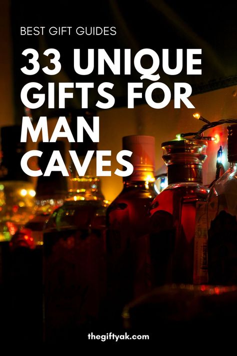 Every gentleman deserves a place devoted to his pursuits, whether he’s an armchair sports expert or cocktail connoisseur. This epic man cave should be filled with the essence of all things men. Turn that sorry excuse for a room into a man space worth hosting the lads. Man cave ideas for real men. #homebar #mancave #giftsfordad Man Cave Gift Ideas, Man Cave Ideas, Man Cave Accessories, Man Cave Gifts, Bar Gifts, Unique Gifts For Men, Man Caves, Real Men, Real Man