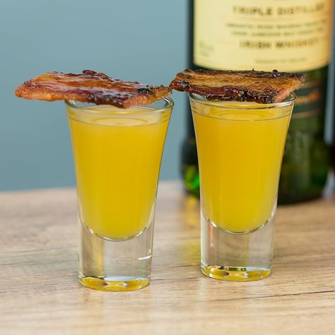 Breakfast Shot - Tipsy Bartender Irish Breakfast Shot Recipe, Good Whiskey Drinks, Breakfast Shot, Juice Splash, Shooter Recipes, Irish Breakfast, Shots Alcohol, Whiskey Shots, Party Shots