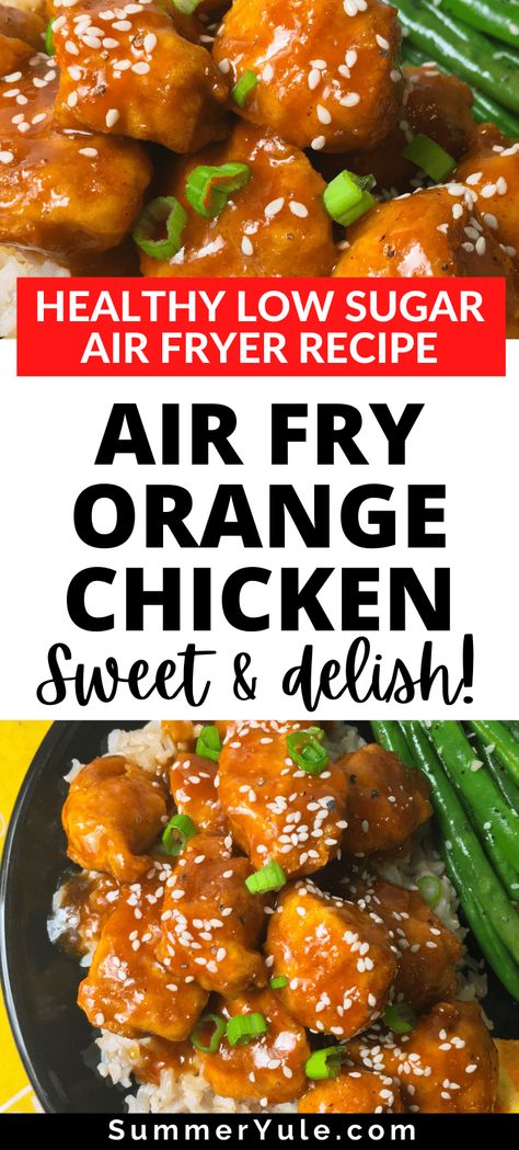 Orange Chicken With Orange Marmalade, Air Fryer Orange Chicken, Gluten Free Orange Chicken, Healthy Orange Chicken, Chicken With Rice, Dinner Rotation, Weekly Dinner, Orange Chicken Recipe, Orange Marmalade