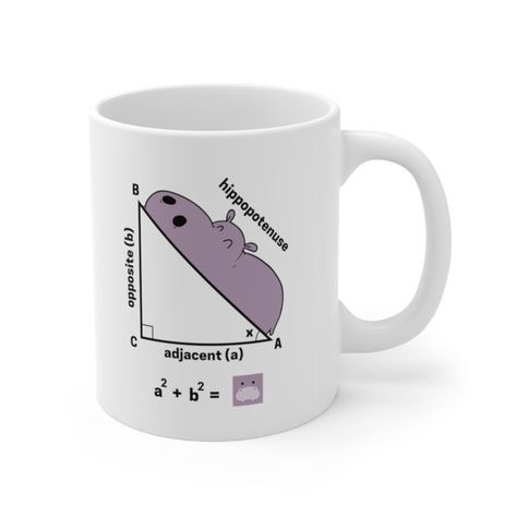 Excited to share this item from my #etsy shop: Hippopotenuse Mug, Funny Gift for Math Teacher, Geometry Teacher Gift, Algebra Teacher Gift, Future Math Teacher Gift, Teacher Appreciation Geometry Teacher, Male Teacher Gifts, Teacher Cakes, Math Design, Physics Teacher, Math Gift, Male Teacher, First Fathers Day Gifts, Teachers Day Gifts