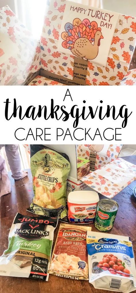 Thanksgiving College Care Package, Thanksgiving Care Package Ideas, Thanksgiving Care Package College, Thanksgiving Care Package Military, Thanksgiving Care Package, Crackers Appetizers, Diy Care Package, Thanksgiving Essentials, Breakfast Essentials