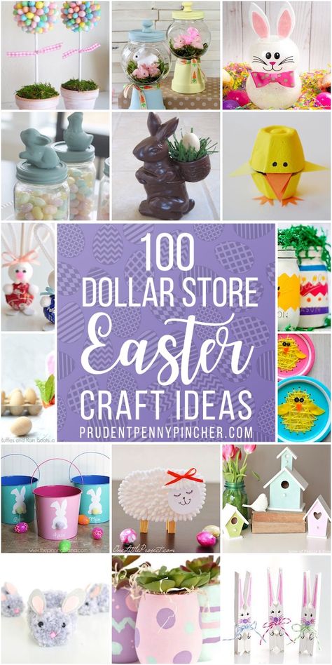 Dollar Store Easter Crafts, Easter Mason Jar Crafts, Easy Easter Crafts For Kids, Easter Chick Craft, Easter Crafts Dollar Store, Easter Mason Jars, Easter Basket Crafts, Easter Crafts For Adults, Fun Craft Ideas