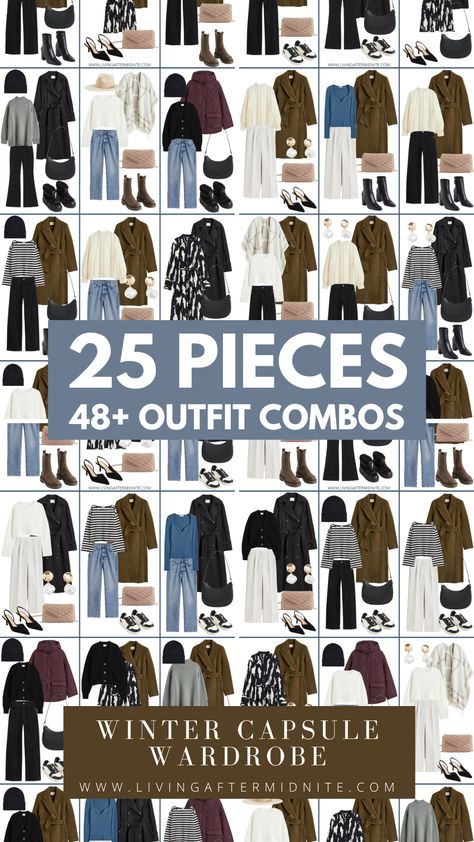 Affordable H&M Winter Capsule Wardrobe - living after midnite January Capsule Wardrobe, Winter Capsule Wardrobe 2020, Winter Travel Wardrobe Cold Weather, H&m Winter Outfits 2023, Hm Winter Outfits, Capsule Winter Wardrobe 2023, Winter Capsule 2023, Hm Outfits 2023, Winter Capsule Wardrobe 2023 Casual