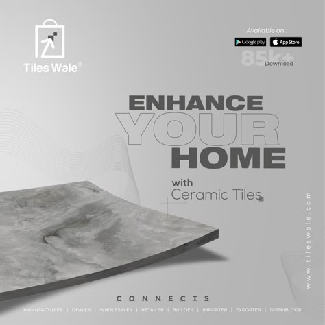 Tiles Social Media Post, Webpage Design Layout, Mailing Design, Creative Tile, Luxury Tile, Creative Advertising Design, Brand Advertising, Tile Showroom, Architectural House Plans