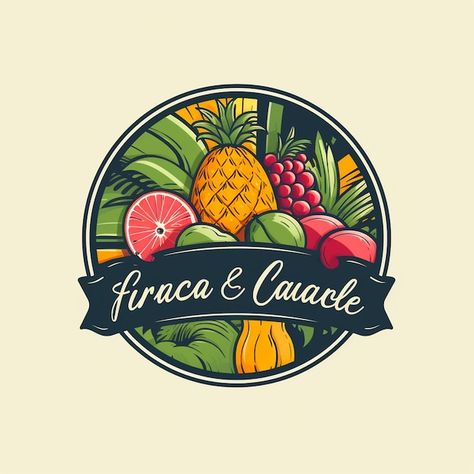 Photo a mix fruit logo design | Premium Photo #Freepik #photo #food-logo #flat-logo #logo #logo-templates Dried Fruits Logo, Fruit Logo Branding, Fruits Logo Design, Fruits Logo, Lemonade Business, Logo Design Food, Fruit Logo Design Ideas, Logo For School, Food Brand Logos