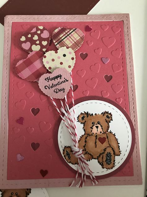 Teddy Bear Cards Handmade, Teddy Bear Cards, Teddy Bear Card, Card Design Handmade, Teddy Bears Valentines, Valentine Cards Handmade, Bear Card, Bear Valentines, Handmade Teddy Bears