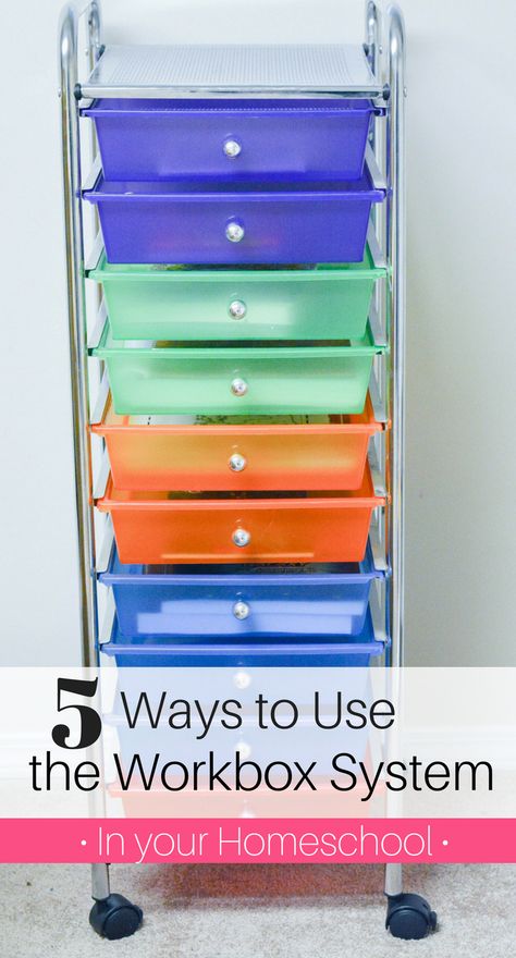 Workboxes Homeschool, Homeschool Workboxes, Easy Peasy Homeschool, Workbox System, Homeschool Hacks, Nature Journaling, Homeschool Projects, Homeschooling Resources, Bookshelf Organization