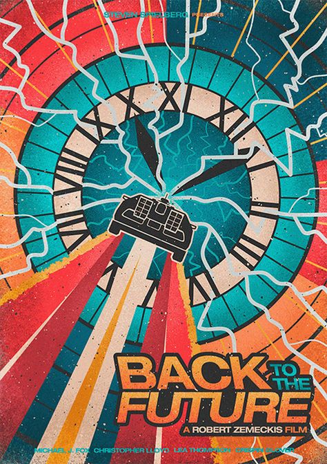 Back to the Future by Posters BluMoo - Home of the Alternative Movie Poster -AMP- Cinema Decor, Future Poster, The Future Movie, Classic Films Posters, Film Posters Art, Future Wallpaper, Alternative Movie Posters, Movie Poster Art, Back To The Future