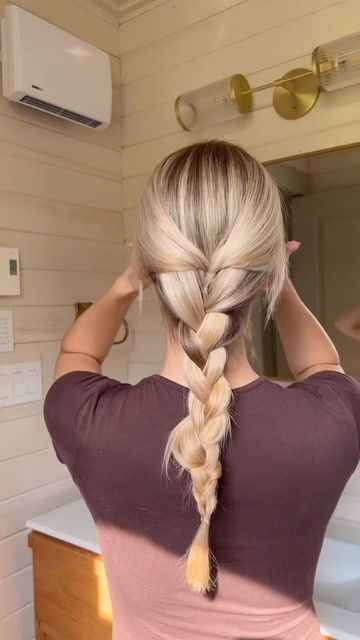 Cute French Plait Hairstyles, Hair For Horse Riding, Two French Plaits, Hairstyles For Equestrians, Horse Girl Hairstyles, Hairstyles For Horseback Riding, Hair Styles Plaits, Horse Hair Styles, French Plait Tutorial