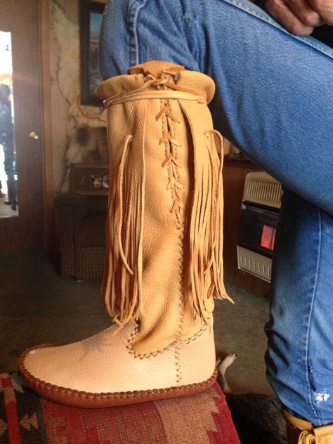 bootmoccasins Outdoor Moc Toe Moccasins With Stitched Sole, Masculine Moccasins With Stitched Sole And Moc Toe, Moccasin Boot Pattern, Hunting Moccasins Boots, Mens Moccasins Boots, Handmade Traditional Leather Moccasins, Knee High Moccasins, Native American Boots, Native Boots