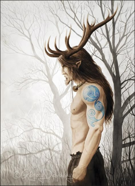 Cernunnos Herne The Hunter, Celtic Deities, Nicolas Flamel, Sacred Masculine, Male Witch, Celtic Gods, Pagan Art, Celtic Mythology, Gods And Goddesses