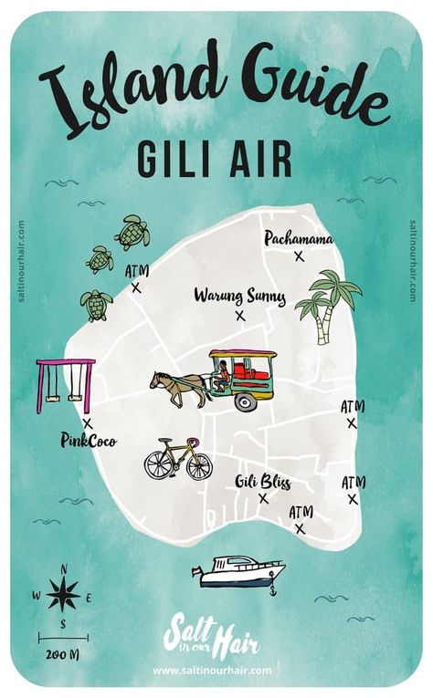 things to do gili air island map Gilli Islands Bali, Gili Islands Bali, Gili T, Lombok Island, Bali Baby, Gili Islands, Travel Bali, Bali Honeymoon, Bali Lombok