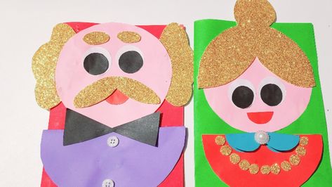 Grand Parents Day Card Ideas, Grand Parents Day Crafts Kids, Grandparents Day Greeting Card, Grand Parents Day, Grandparents Diy, Card For Grandparents, Make Greeting Cards, Grandparents Day Cards, Grandparents Day Crafts