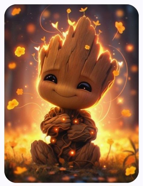 Groot Marvel Wallpaper, Groot Marvel Art, Cute Groot, Cute Animal Quotes, Groot Marvel, Halloween Wallpaper Cute, Iphone Dynamic Wallpaper, Android Wallpaper Art, Fantasy Wall Art