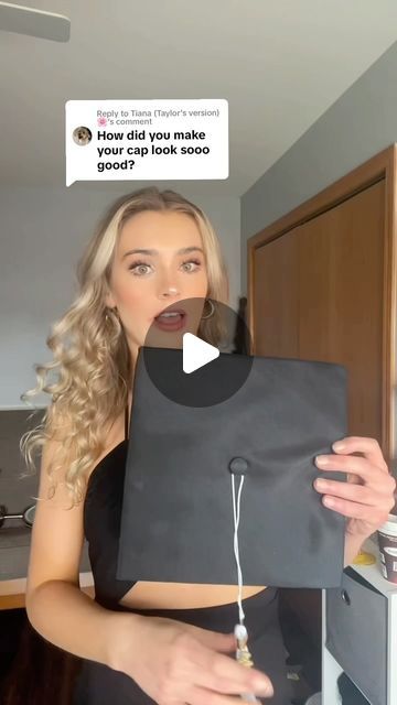 LIZZIE KLOEHN on Instagram: "how to make your grad cap look good a tutorial!🎓✨  . . .  Email For Promos/Biz 💌 Follow @lizzieb1zzie 💋 Follow @lizzieb1zzie 💋 Follow @lizzieb1zzie 💋 . . What’s your thoughts on this❓ Comment down below 👇🏻  - Double Tap❤️ - Share with someone who needs this 🫂 Bookmark this post for later 📍 . . Follow @lizzieb1zzie 💋 Follow @lizzieb1zzie 💋 Follow @lizzieb1zzie 💋 . . .  Follow @lizzieb1zzie on TikTok 👄  -  #tutorial #graduation #graduationcap #style #howto #fashion #graduate #instagram #instagood #try #easy #tips #fashion #styletips #instadaily #girl #pinterest #instamood #girls #stylish #i #me #like #graduationday #tipsandtricks #explorepage #inspiration #tiktok #viral #foryou #explore" How To Style Graduation Cap, Stole Ideas Graduation, How To Wear A Graduation Cap, College Graduation Hairstyles With Cap, How To Wear Graduation Cap, Graduation Cap Hairstyles, Graduation Cap Headband, Tiktok Tutorial, Graduation Hairstyles With Cap