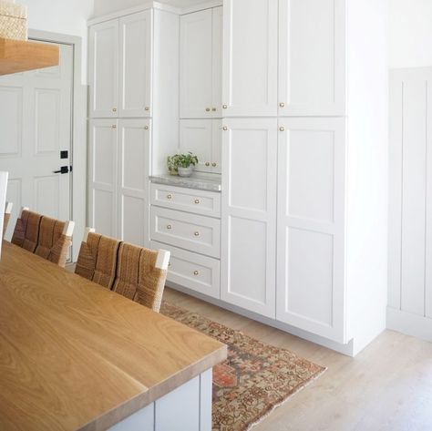 7 Places Can You Use Kitchen Cabinets Outside the Kitchen - RTA Cabinet Blog Kitchen With Wall Of Cabinets, Cabinets Without Doors, Laundry Cabinet, Used Kitchen Cabinets, Mudroom Cabinets, Upper Kitchen Cabinets, Laundry Cabinets, Pantry Wall, White Shaker Cabinets