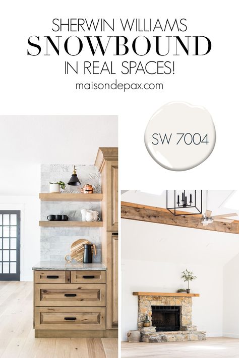 See SW Snowbound in REAL spaces and find out why it's one of the best white paints! #whitepaint #paintcolors Neutral White Paint, Popular White Paint, Sw Snowbound, Sherwin Williams Snowbound, White Interior Paint, White Paint Color, Sherwin Williams White, Best White Paint, Popular Paint Colors