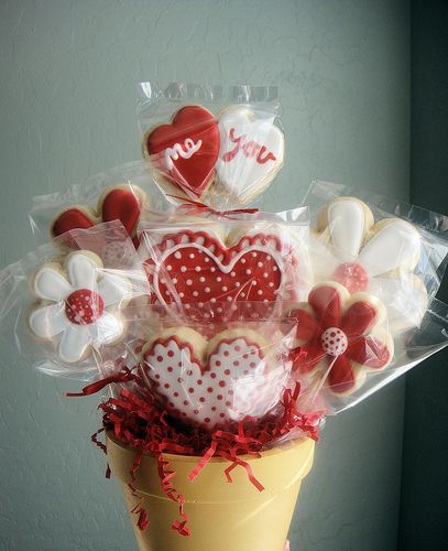 Valentine Heart & Flower Cookie Bouquet, Find us on Facebook: Sugar Sanctuary | Flickr - Photo Sharing! Flower Cookie Bouquet, Valentine Cookie Bouquets, Flower Cookies Bouquet, Valentines Day Sugar Cookies, Cookie Baskets, Cookie Bouquets, Flower Cookie, Valentine Sugar Cookies, Valentines Baking