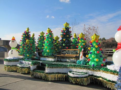 christmas parade float ideas | float so far my guess it was her favorite float still by Diy Christmas Parade Float, Christmas Parade Float Ideas, Holiday Parade Floats, Parade Float Diy, Parade Float Theme, Parade Float Ideas, Parade Float Decorations, Christmas Parade Floats, Balloon Tree