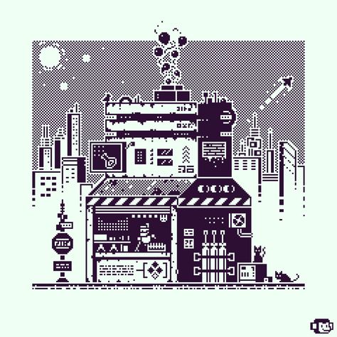 Brandon James Greer, 1 Bit Art, 1 Bit Pixel Art, Brandon James, Pixel Art Landscape, Piskel Art, 8 Bit Art, Pixel Art Tutorial, 8bit Art