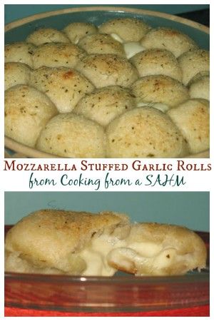 Mozzarella Stuffed Garlic Rolls - simple & delicious | Cooking From a SAHM for cupcakesandkalechips.com | #bread #cheese Stuffed Rolls, Garlic Rolls, Friday Fun, Kale Chips, Delicious Bread, Homemade Granola, Bread And Pastries, Bread Dough, Guest Post