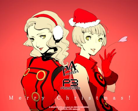 Tags: Wallpaper, Shin Megami Tensei: PERSONA 3, Elizabeth (PERSONA 3), Shin Megami Tensei: PERSONA 4, Margaret (PERSONA 4), Soejima Shigenori, Official Wallpaper, Official Art Persona Christmas, Elizabeth Persona 3, Christmas Wallpaper Android, Shigenori Soejima, Persona Crossover, Christmas Pfps, Persona 4 Golden, Persona 3 Portable, Yu Narukami