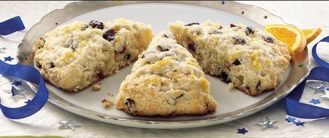 A homemade breakfast treat with no bother—these special scones can be mixed, shaped and ready to bake in 20 minutes. Orange Scones Recipe, Cranberry Orange Scones, Orange Scones, Pillsbury Recipes, Low Fat Yogurt, Twelfth Night, Homemade Breakfast, Pastry Blender, Cranberry Orange