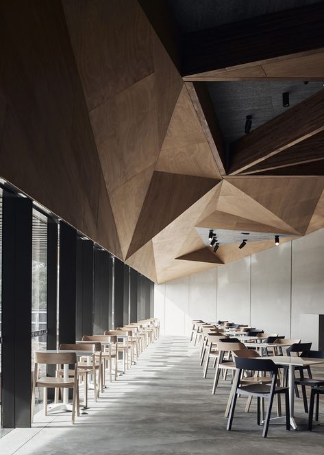 Gallery of Penguin Parade Visitor Center / TERROIR - 4 Zinc Cladding, Penguin Parade, Interior Cladding, Small House Elevation Design, Mix Use Building, Timber Structure, Architecture Design Concept, Visitor Center, False Ceiling