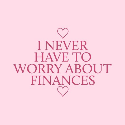 Pink Finance Aesthetic, Self Employed Aesthetic, Pink Money Affirmations, Money Aesthetic Affirmation, Pink Aesthetic Affirmations, Cute Affirmations Pink, Light Pink Affirmation, Pink Header, Highest Self