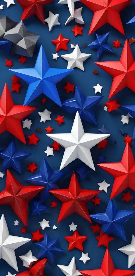 Patriotism Aesthetic, Red White And Blue Background, Blue Star Wallpaper, Patriotic Wallpaper, Holiday Backgrounds, July Wallpaper, 4th Of July Wallpaper, American Stuff, 4th Of July Images