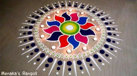 Top Rangoli Designs for Competition with Themes: Prize Winning Images Flowers Drawing Simple, Diwali Designs, Diy Rangoli, Diwali Rangoli Design, Diwali Special Rangoli Design, Colour Kolam, Colour Rangoli, Rangoli Designs For Competition, Diwali Design