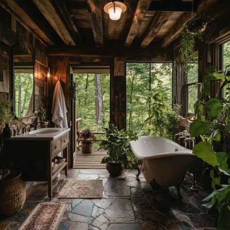 Swamp Bathroom, Swamp Cabin, Earthship, My Dream Home, Dream House, Cabin, Interior Design, Building, Design