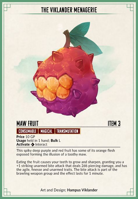 Dnd Plants, Dnd Things, D D Items, Dnd 5e Homebrew, Magic Hat, Forbidden Fruit, Dnd Monsters, D&d Dungeons And Dragons, Stock Art