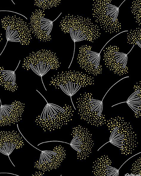 Sparkle and Fade - Glimmering Seedpods - Black/Gold & Silver Black And Gold Embroidery, Embroidery With Black Background, Gold And Silver Embroidery, Black Fabric Embroidery Patterns, Embroidery Black Fabric, Embroidery Black Fabric Patterns, Wallpaper Black & Gold, Black Paper Drawing, Pola Sulam