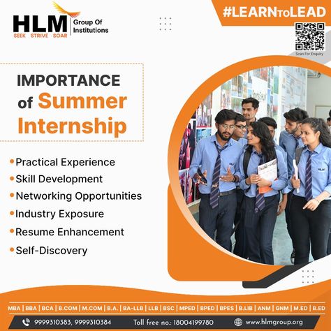 Internships bridge academic learning and professional success, playing a crucial role in personal and career development. HLM group of institutions offers a summer internship program for students seeking professional experience, and during the internship, many students receive job offers after internships. . . #HLM #LearnToLead #hlmcollegeghaziabad #hlmgroupofinstitutions The Internship, Invitation Card Maker, Professional Success, Job Offers, Summer Internship, Internship Program, Job Offer, Career Development, Skills Development