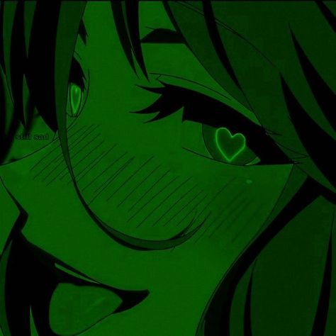 Green Yandere Aesthetic, Dark Green Anime Aesthetic, Neon Green Pfp, Aesthetic Dark Green Wallpaper, Green Matching Pfp, Green Profile Picture, Green Pfp Aesthetic, Green Anime Pfp, Green Aesthetic Pfp