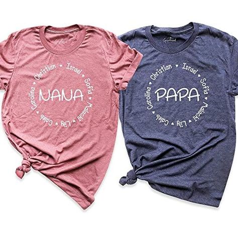 Custom Nana Shirt with Kid's Names, Papa Shirt, Mothers Day Tee, Personalized Grandparents Outfits, Gift Shirt for Grandma, Nana and Papa Tshirts, Mimi T-Shirt, Grandma to be ShirtsBaseball/T-Ball Mom Personalized Name Sports Mom T-shirt Grandparents Shirts, Nana Birthday Gift, Grandparents Shirt, Mouse Silhouette, Nana Birthday, Gigi Shirts, Nana Shirts, Papa Shirt, Family Tees