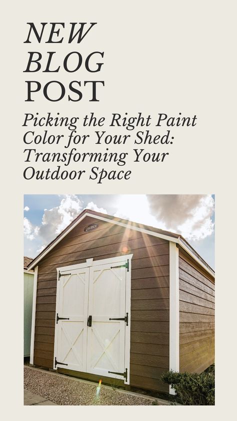 Choosing the perfect paint color for your shed can enhance your outdoor space! Whether you want a vibrant pop of color or a subtle, serene look, our latest blog has all the tips to make an informed choice. Discover how the right shade can enhance your garden's aesthetic and reflect your unique style. Read the full blog to know more! Shed Colors Ideas Paint, Shed Colors, Paint Color Pallets, Paint Color Ideas, Shed Colours, Perfect Paint Color, Building Tips, Clever Storage Solutions, Cool Paintings