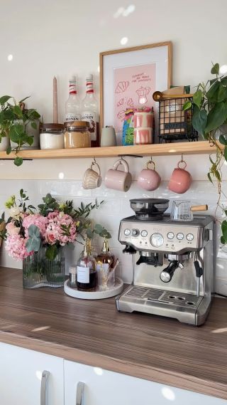 How To: Easy DIY Wall Panelling. ~ Gemma Louise Kitchen Coffee Corner, College House, Dream Apartment Decor, Future Apartment Decor, Coffee Bar Home, Apartment Aesthetic, Coffee Corner, Apartment Decor Inspiration, My Bedroom