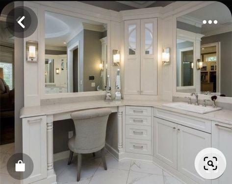 L Shaped Bathroom, Bathroom Granite, Granite Bathroom, Stone Vanity, Master Bath Vanity, Best Kitchen Design, Makeup Area, Room Vanity, Master Bath Ideas