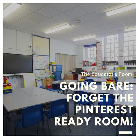 Going Bare: Forget the Pinterest Ready Room | The Educators Room Minimal Classroom Design, Beautiful Classroom Decor, Classroom Portable Ideas, Co Teaching Classroom Layout, Trailer Classroom, Temporary Classroom, Minimal Classroom, Portable Classroom, Prek Classroom