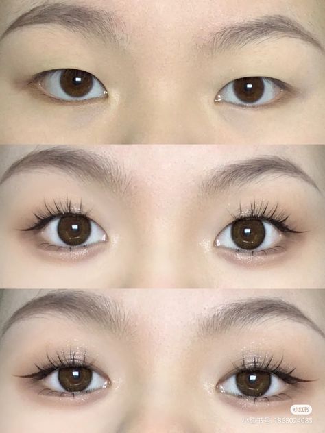 Douyin Makeup Single Eyelid, Lash Extensions Asian Eyes Monolid, Single Eyelid Makeup, Asian Makeup Monolid, Bunny Makeup, Monolid Eye Makeup, Monolid Eyes, Monolid Makeup, Asian Makeup Looks